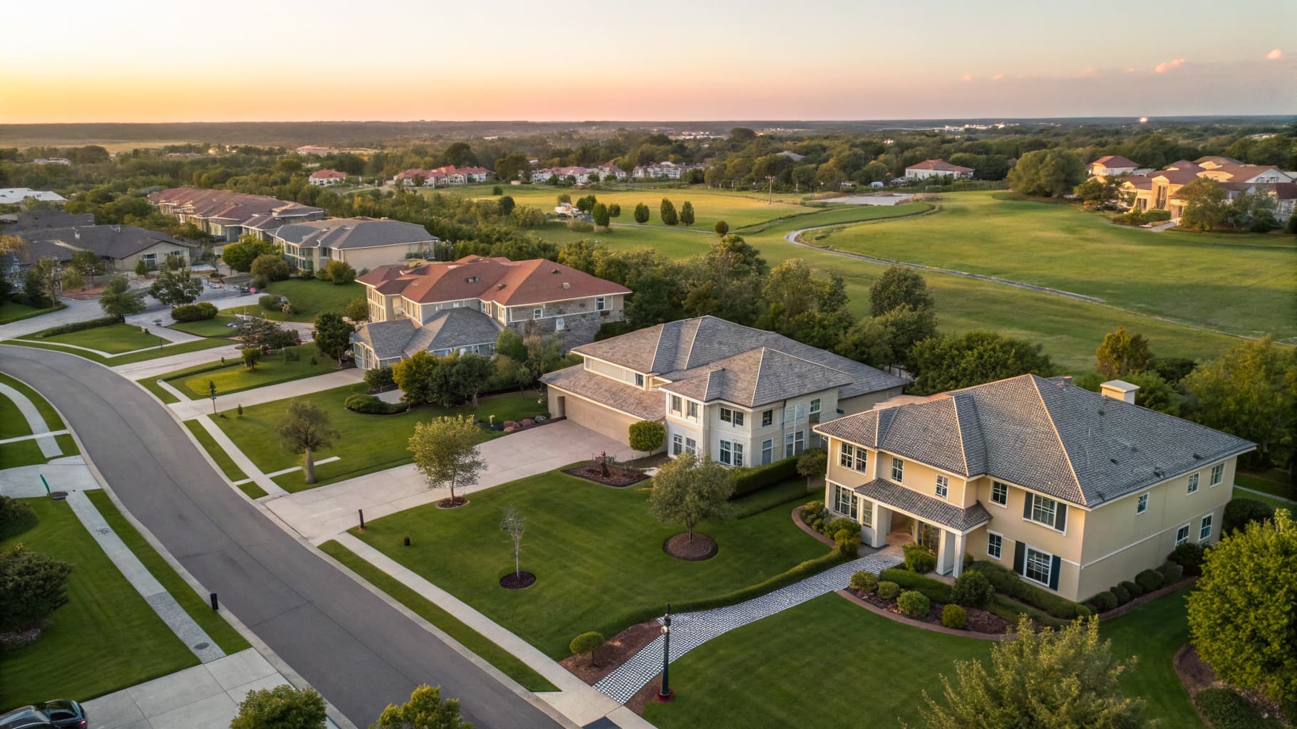 Aerial view of properties managed on Snippetz